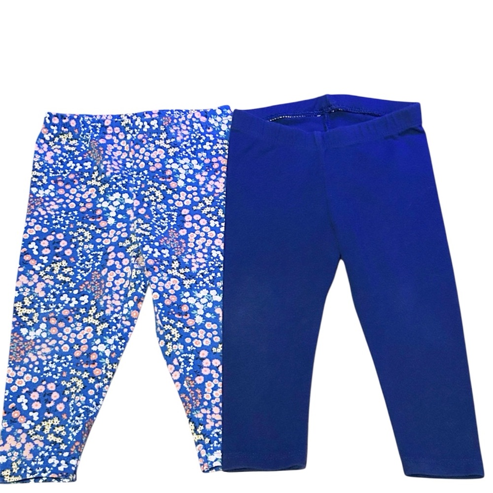 2 baby girl leggings size 12m
